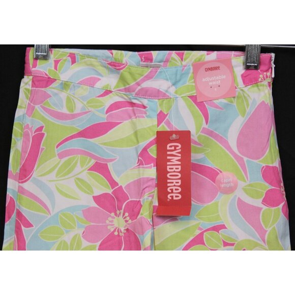 2008 Gymboree Palm Springs sz 5 Flower Print Capri Pants Florida Vacation Beach - Picture 2 of 5